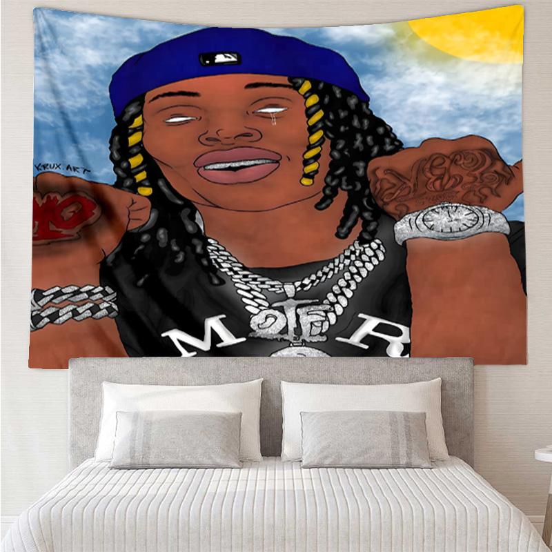 Rapper With Chains And Tattoos Tapestry Hanging for Bedroom,Livingroom, Playroom,Decor Art Room Wall Tapestry Holiday and Birthday Gifts