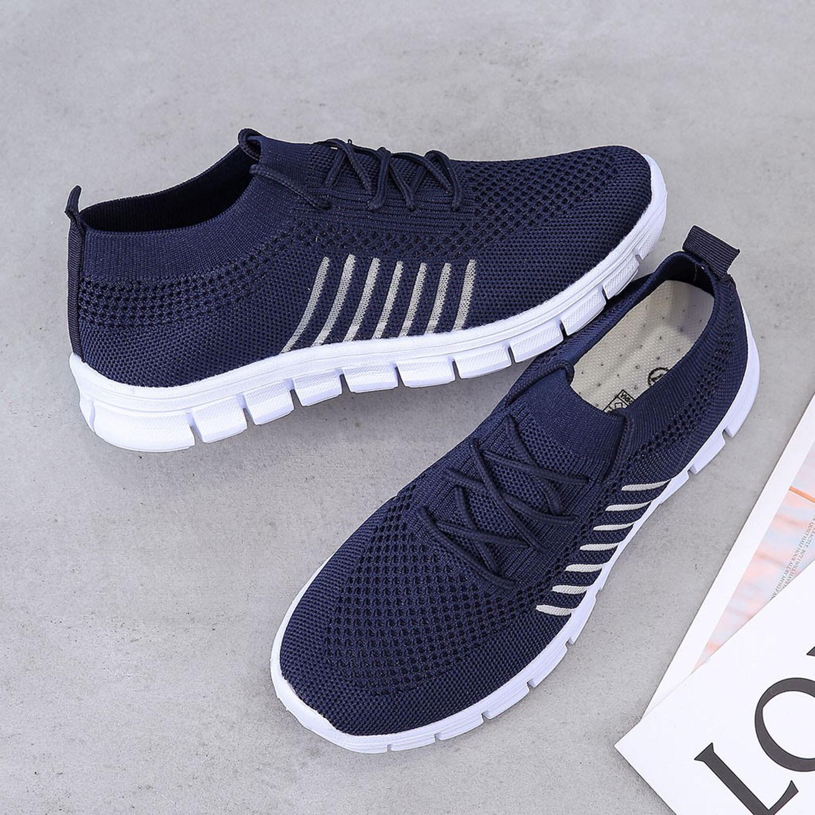 Модная женская повседневная спортивная обувь с сеткой на шнуровке — фото 6