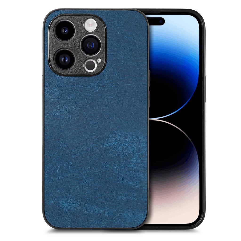 For iPhone 15 Pro Case Shockproof Slim Retro Leather Phone Back Cover