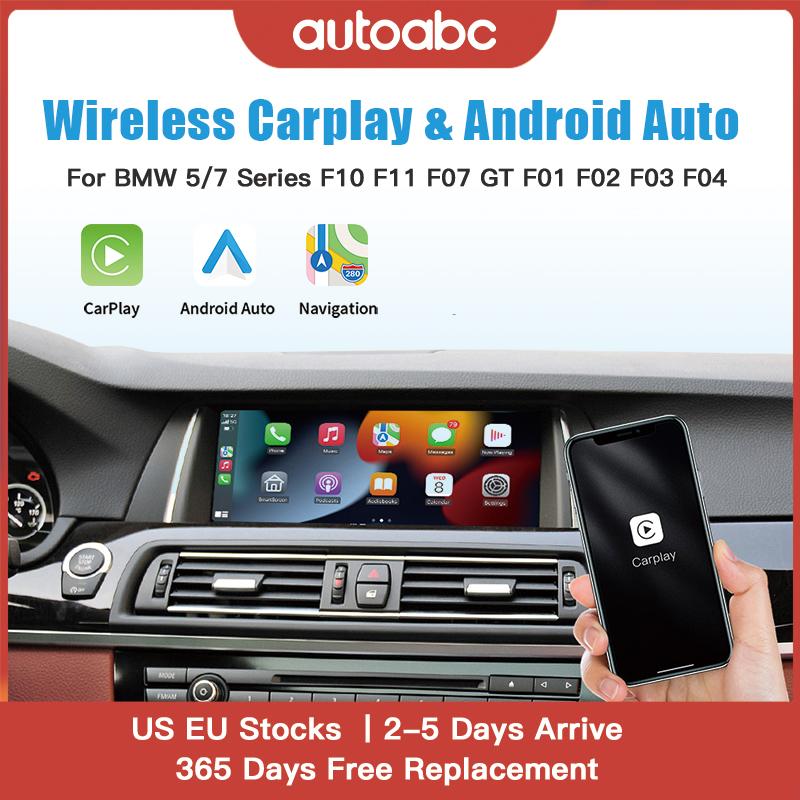 AUTOABC Wireless CarPlay Android Auto For BMW 5 Series F10 F11 2012-2017 CIC NBT Radio Multimedia Playback Airplay Navigation