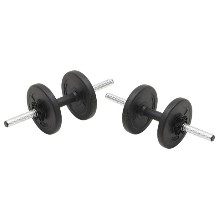 VidaXL Dumbbell and Barbell Set 30 Kg 93588