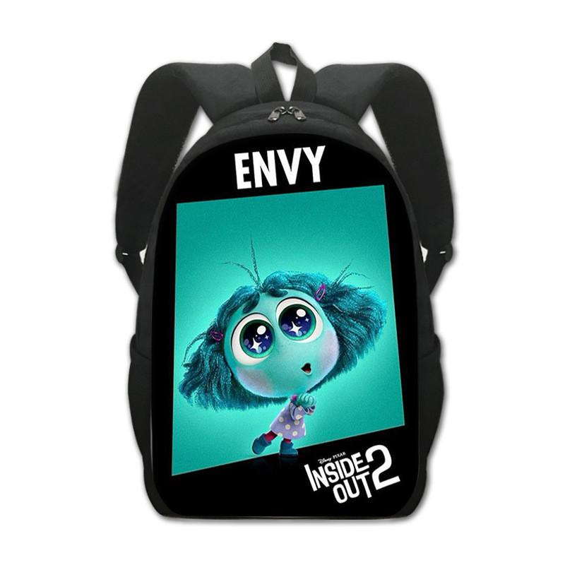 Adorable Inside Out 2 Cartoon Backpack For Kids Spacious Polyester School Bag