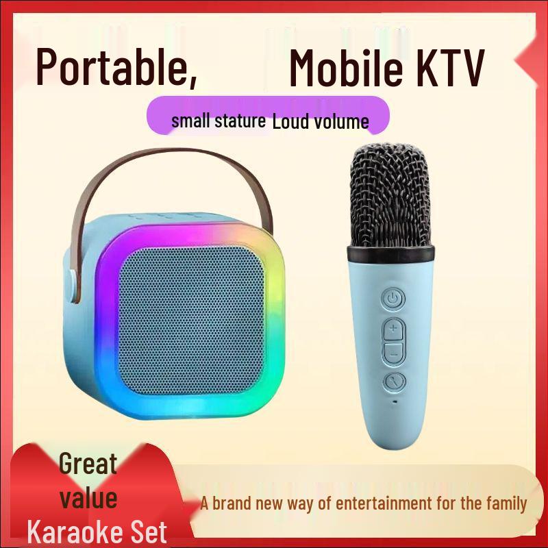 All-in-One Wireless Bluetooth Karaoke Speaker & Microphone Set for Kids