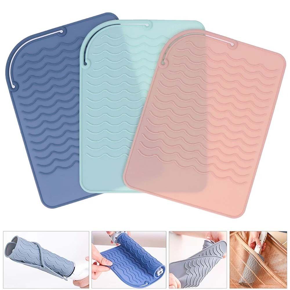 Storage Insulation Curling Mat Hair Curling Pads Hair Straightener Mat Silicone Heat Resistant Mat