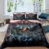 Nature River Bedding Set Starry Sky Duvet Cover Set Mountain River Forest Moon Printed Design Natural Landscape Comforter Cover