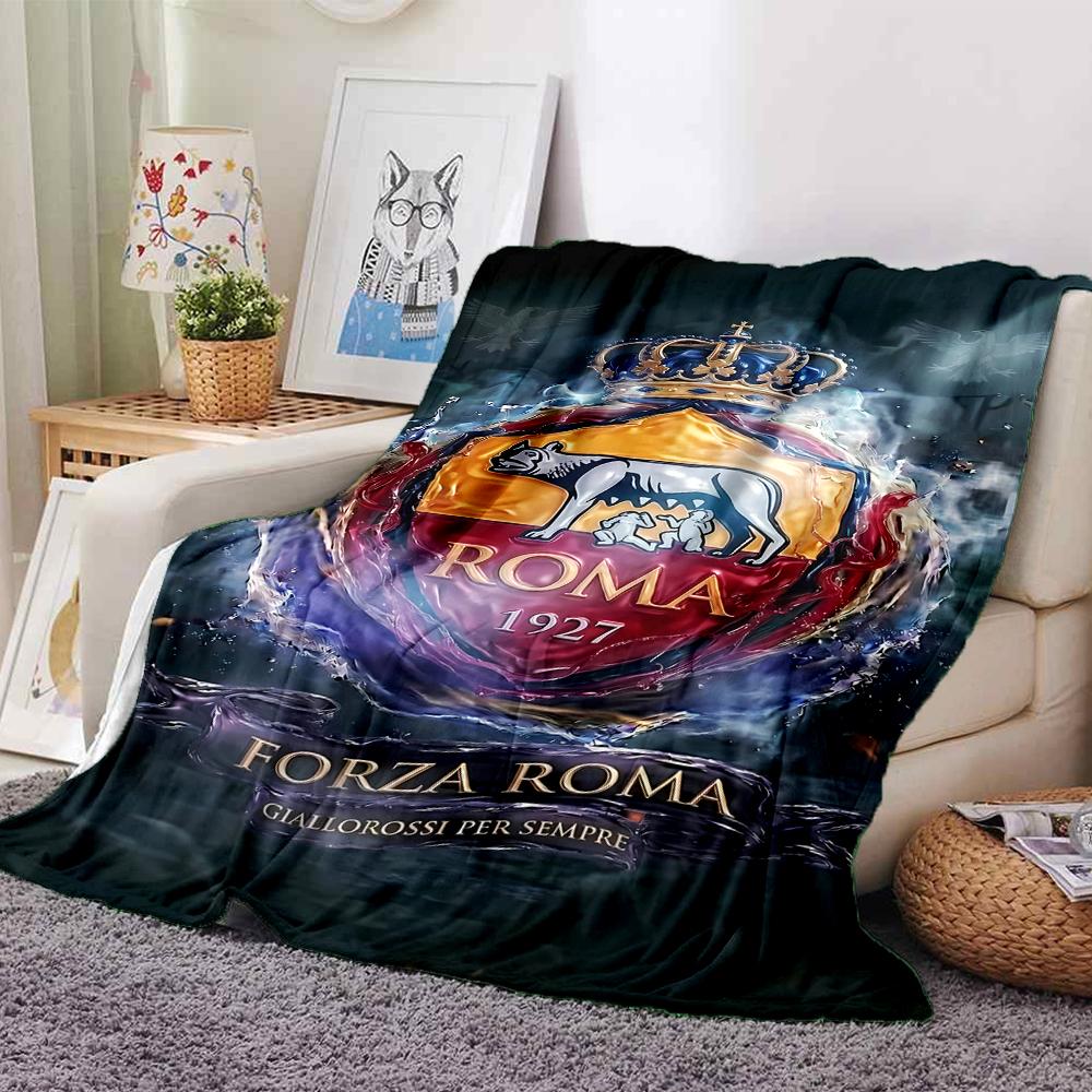 1pc Blanket - Rome logo Print Design,Lightweight Blanket for Sofa,Bed- Soft &Warm,Gift for All Seasons