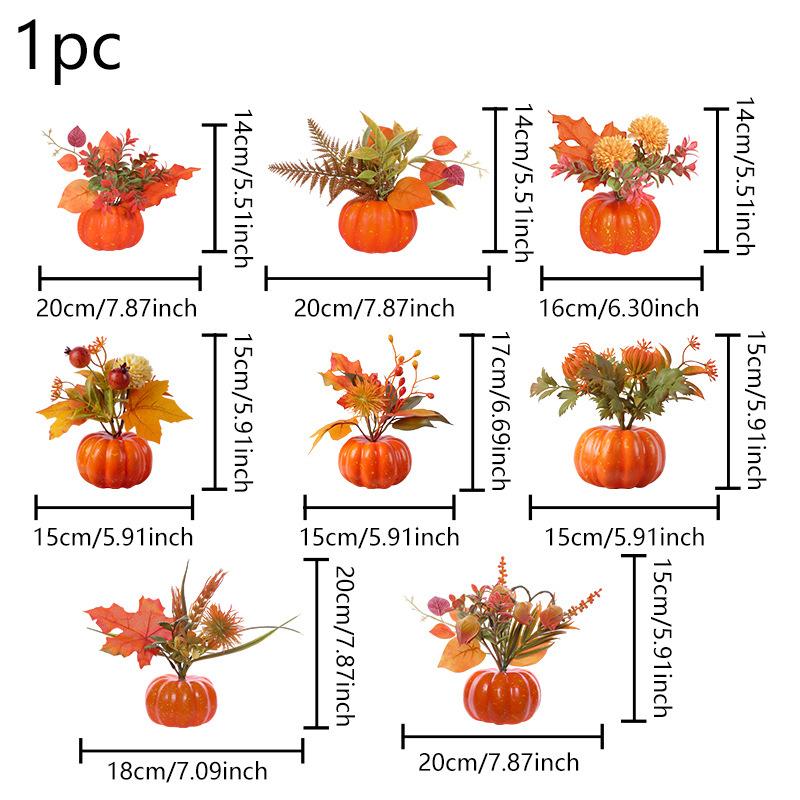 Simulation Pumpkin Decoration Thanksgiving Decor Pumpkin Halloween Artificial Pumpkin Tabletop Ornaments Autumn Harvest Decor