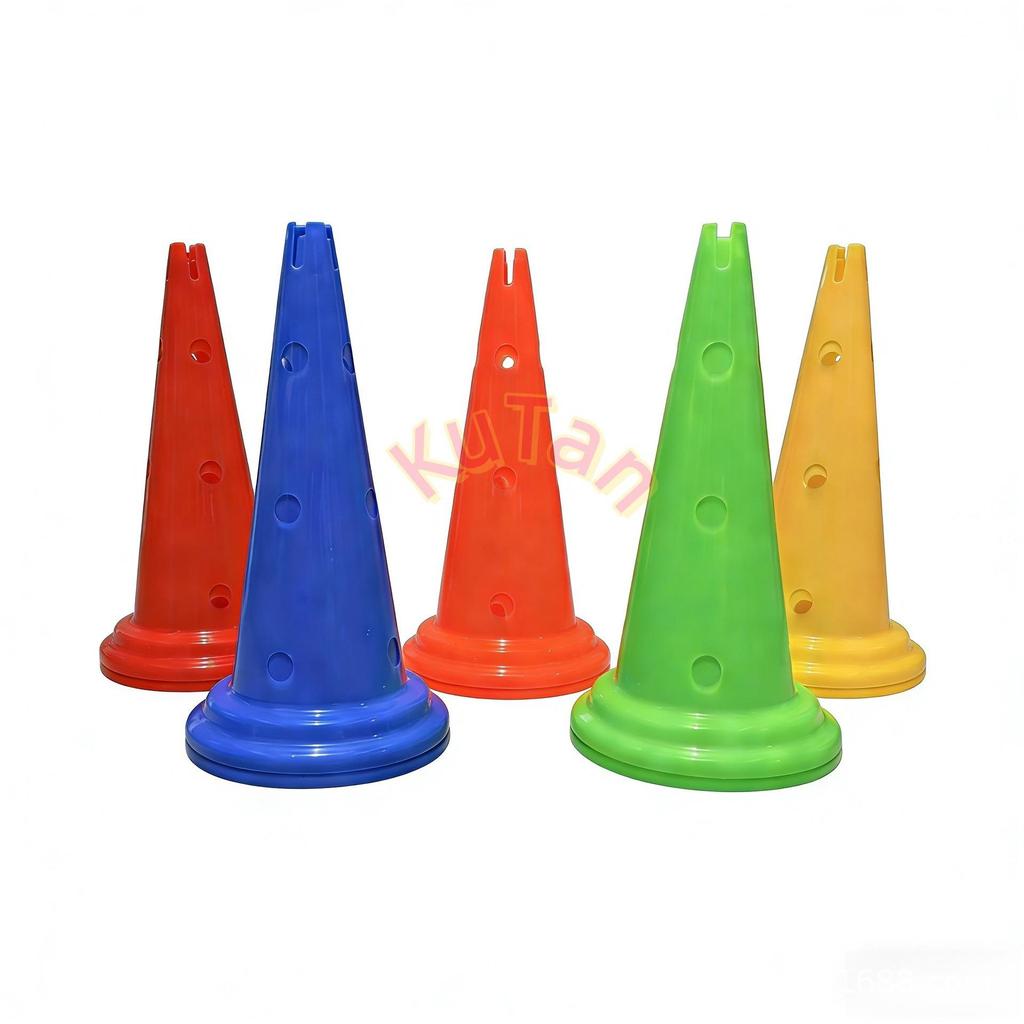 Multi-Functional Football Training Cones 23-50cm with Holes - Versatile Marker Obstacle Poles