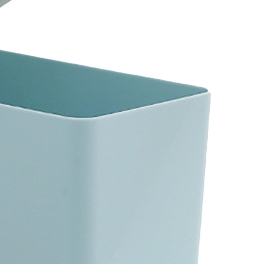 Mini-Mülleimer Schreibtisch Arbeitsplatte Müllbehälter Kunststoff Küchenabfalleimer mit Deckel Hellblau