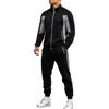 Herren Farbiges Sport-Trainingsanzug Jacke und Hose Set für das Training