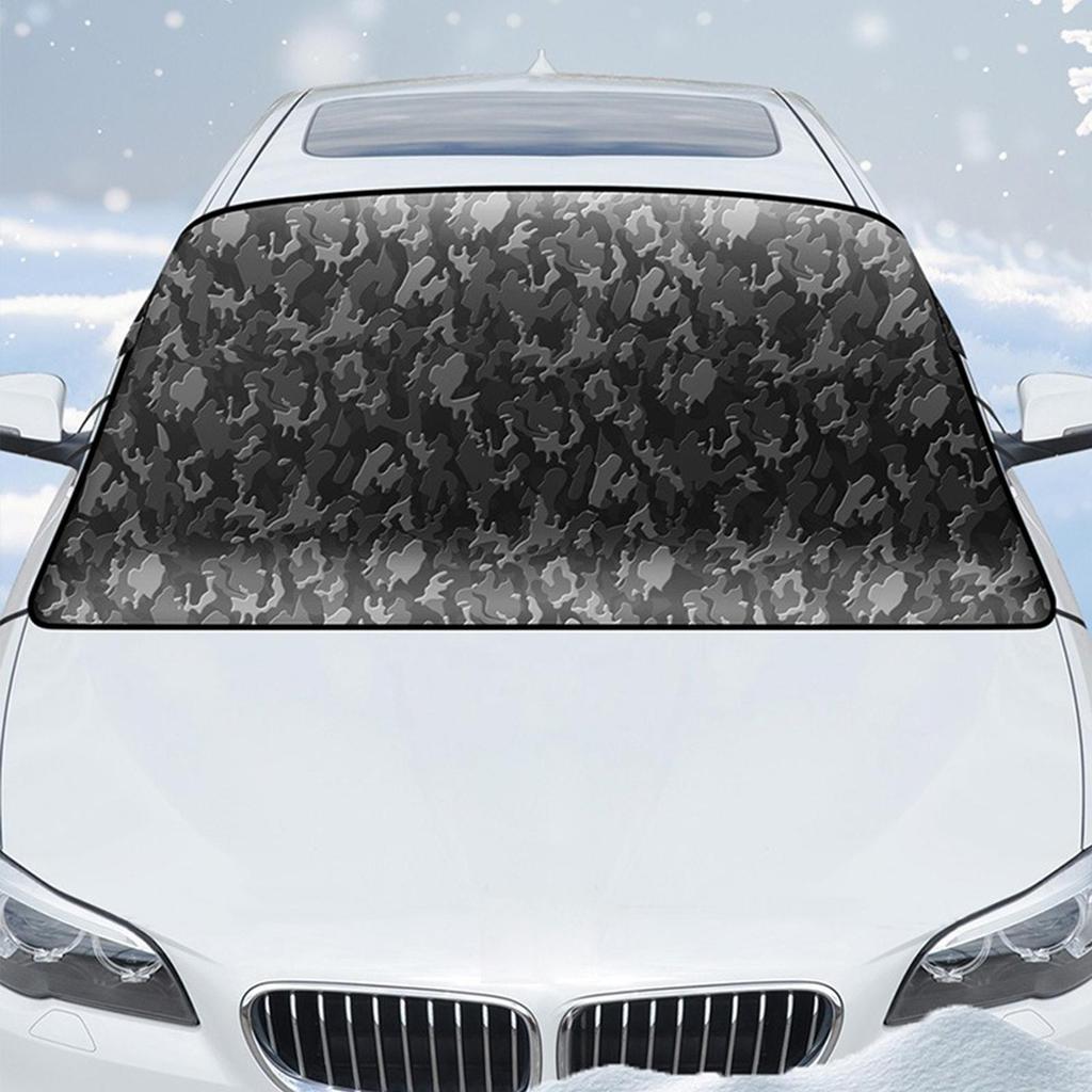 Car Windshield Cover Windproof Heavy Duty Protector Winter Car Oxford Fabric Ice Rain Cover for Vehicle Motorcycle Sedan Pickup