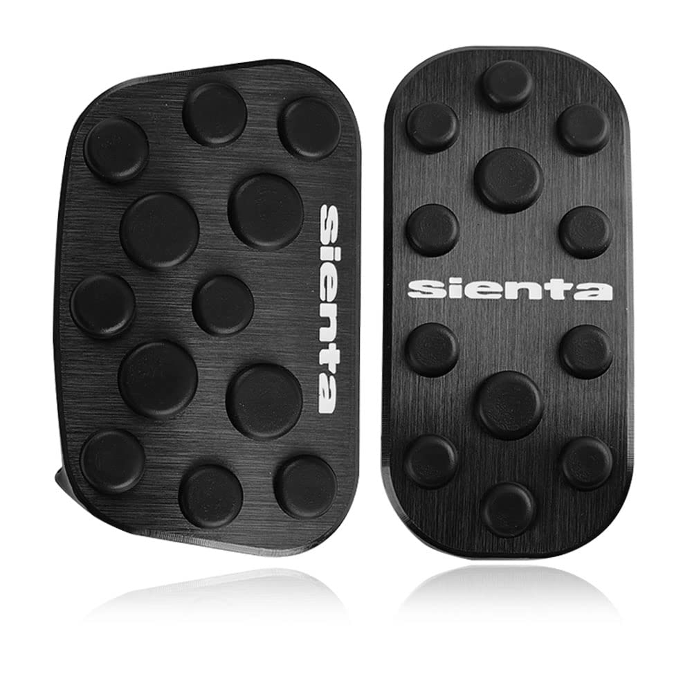 

LEXLEYS New Sienta 10 Series (August 2022~) Aluminum Pedal Accelerator Brake Cover No Tools Required with Anti-Slip Cover Rubber Custom Dress Up