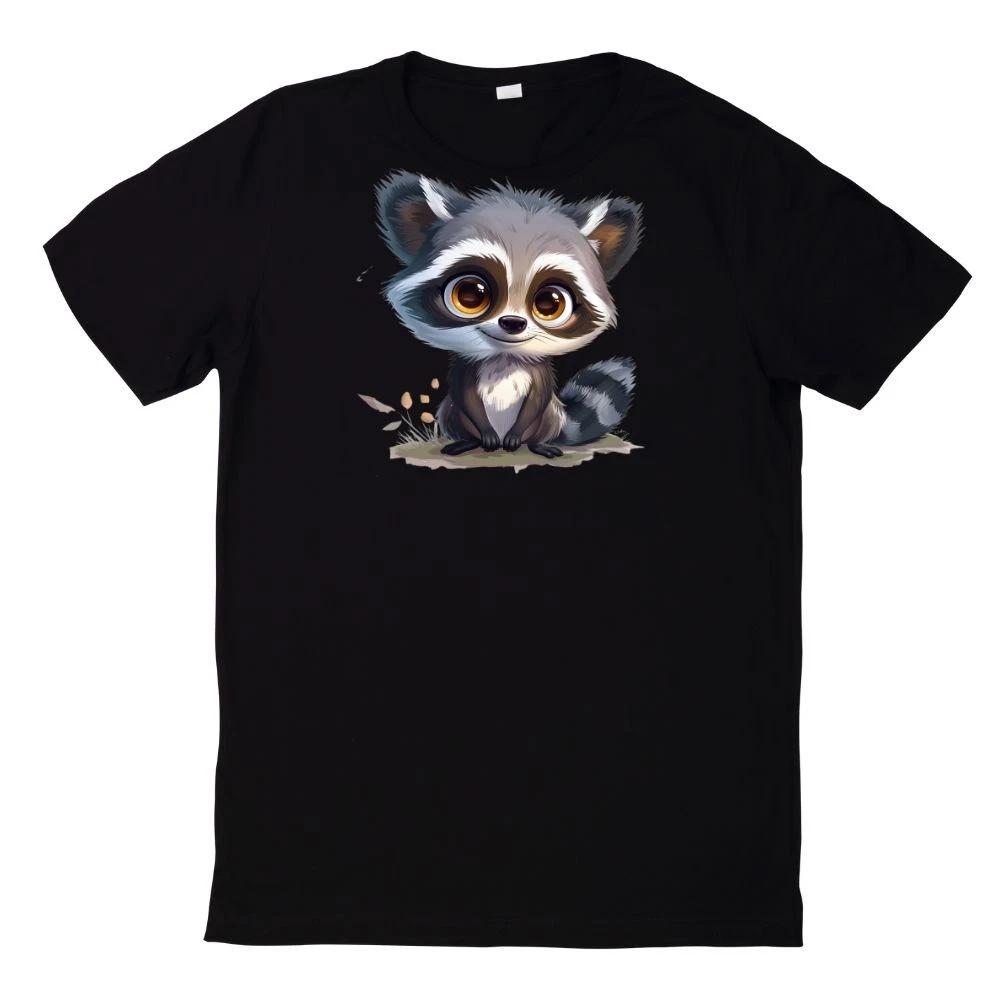 T-Shirt Süßer Waschbär Lustig Racoon Motiv XS