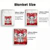Cute Elephant with Red Bow Sparkle Background Flannel Blanket Baby Girl Gift Kids Room Decor Soft Plush Throw Cozy Bedding Cover