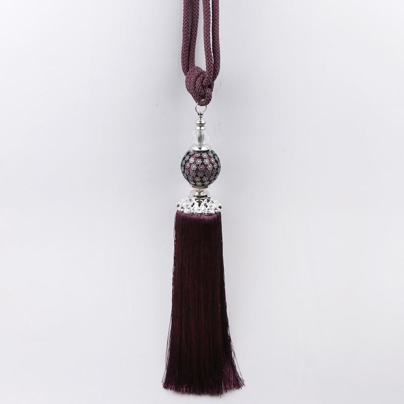 2pcs Plum Ball Tassel Hanging Ear Window Decoration, Can Be Used As Curtain Decoration for Bedroom, Living Room, Balcony