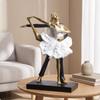 Ballet Statue with Base Tabletop Sculpture Elegant Ballerina Figurine for Ballerinas, Art