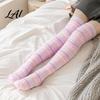 Fluffy Sleeping Socks 1 Pair Women Thigh High for Winter Thickened Coral Fleece Leg Soft Plush Warmer Long Stockings Warm Over Knee Boot Girls