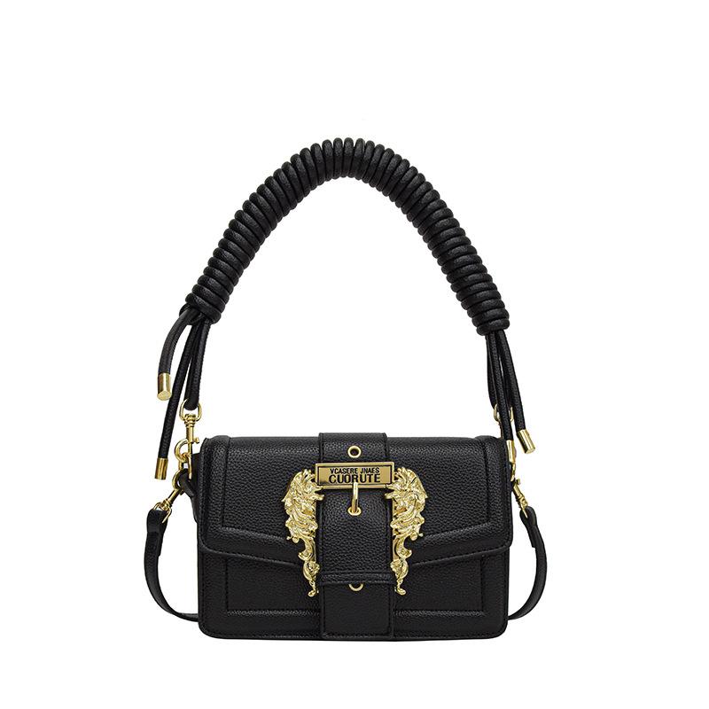 

Новая нишевая дизайнерская женская сумка, универсальная, с декоративным замком на ремне, маленькая цепная сумка, маленькая квадратная сумка через плечо на одно плечо