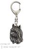 Silky Terrier - Silver-plated Key Ring with Dog, Handbag Decoration, Backpack Pendant by Art-Dog Brand