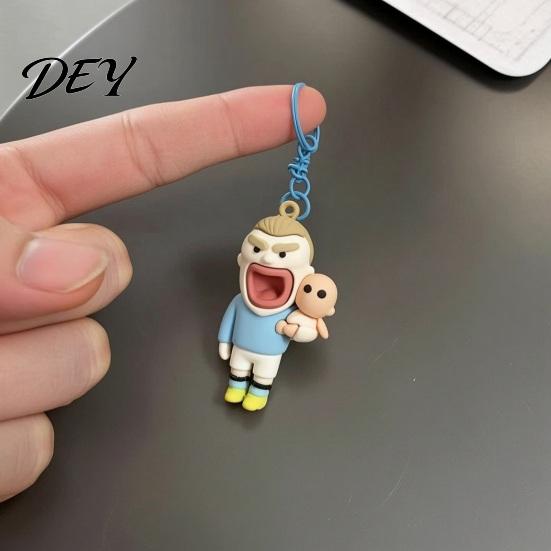 Football Player Backpack Charm Cartoon Keychain Pendant, Big Mouth Man Pendant Charm, Bag Hanging Decorative Accessory, Lover Gift Accessory