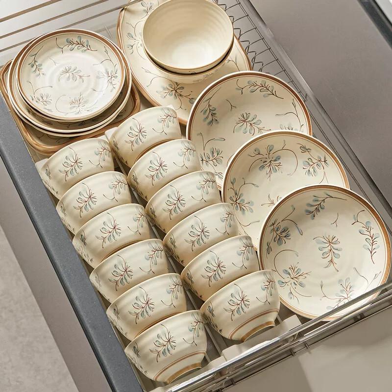 Chinese Style Underglaze Ceramic Dinnerware Set