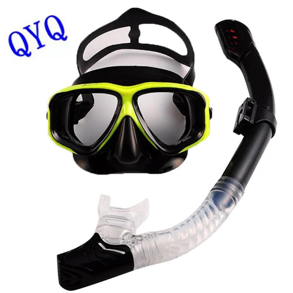 Tempered Glass Diving Goggles Full Dry Snorkeling Set