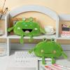 Green Frog Pencil Case Big Eyes, Big Mouth Soft Plush Pencil Case Fluffy Surface Zippered Pencil Case Pencil Case