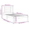Solid Wood Bed Without Mattress White 90 X 200 Cm Pine Wood