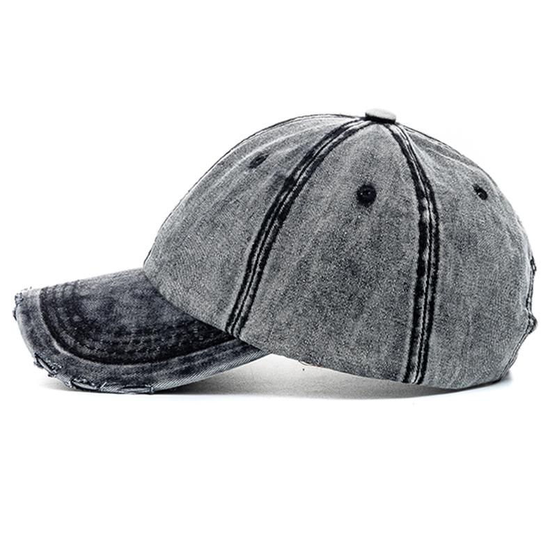 Casquette de Baseball unisexe en coton délavé, de haute qualité, en Denim uni, ajustable, décontractée, pour l'extérieur, Streetwear, à la mode, nouvelle collection