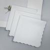 5/10Pieces White Embroidered Edge Cotton Handkerchiefs Soft Absorbent Reusable for Gym Office and Daily Use
