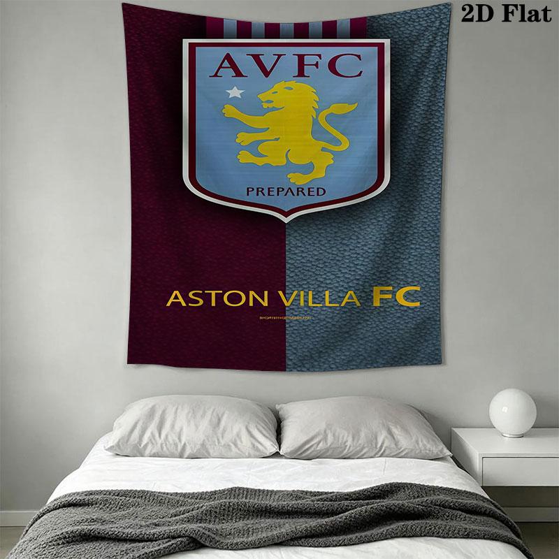 Aston Villa F.C Wall Hanging Printed Fabric Blanket Decorative Tapestries for Bedroom Living Room Home Decor