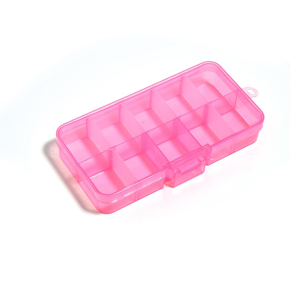 10-15 Grids Plastic Transparent Storage Box Square Adjustable Organizer with Cover for Jewelry Beading Compartment Storage Case