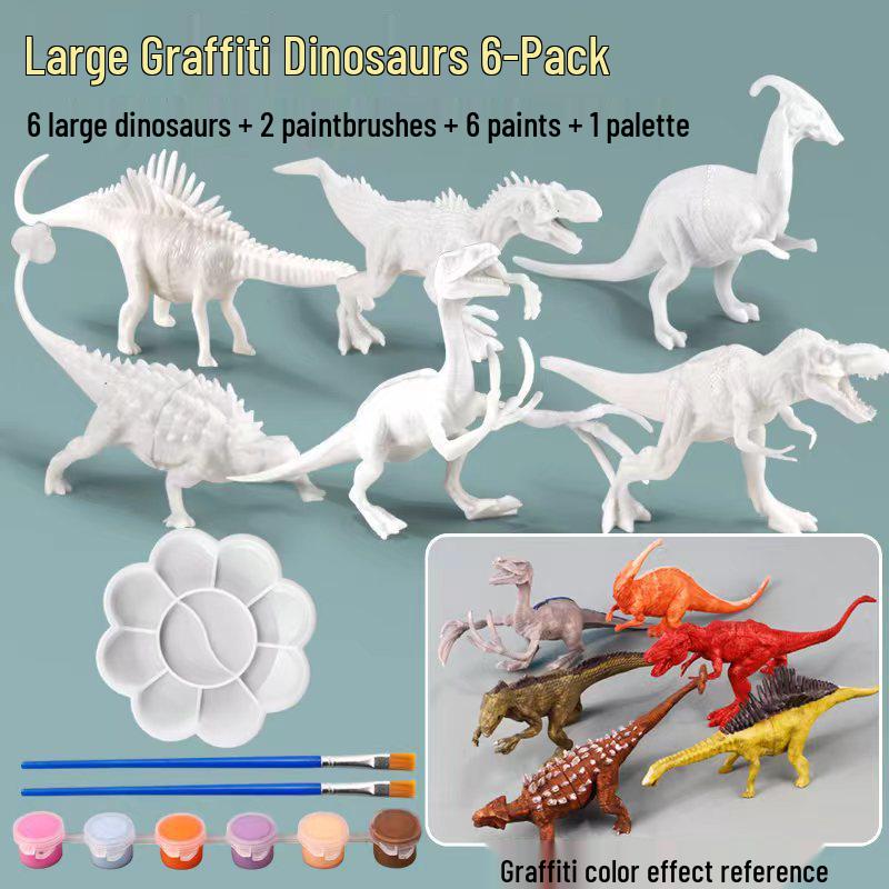 DIY Dinosaurier-Modell Malset für Kinder - Kreatives Graffiti-Spielzeug für Jungen und Mädchen