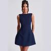 Women's Petite Sleeveless Summer Dress - Pear-Shaped, Waist-Slimming, Sweet and Simple Design