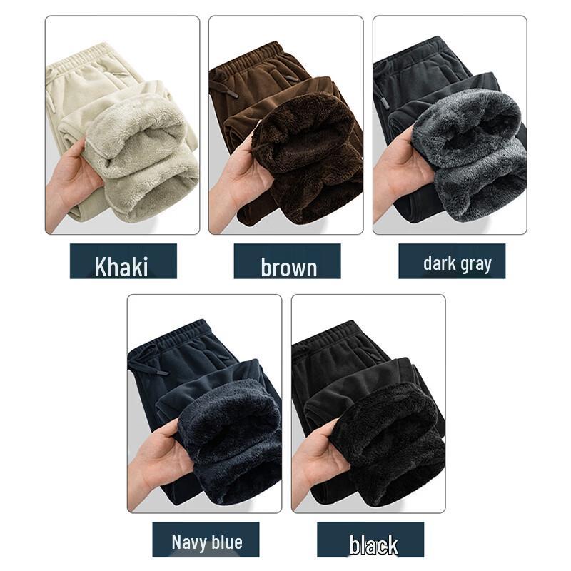 Men's Warm Fleece Straight-Leg Casual Pants