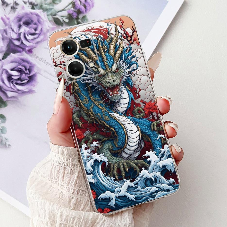 For Oppo F21 Pro 4G Case Reno7 4G CPH2363 Luxury Popular Painted Cover Soft Silicone Case For Oppo Reno8 Reno 7 F21s Pro 4G Bags