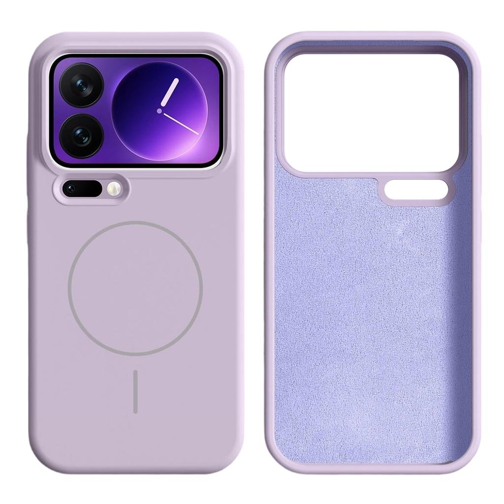 For Xiaomi 17 Pro Magnetic Case Skin-Friendly Liquid Silicone + PC Phone Cover