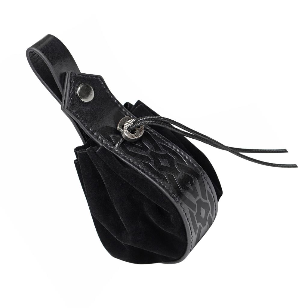 Mittelalterliche PU-Leder Gürteltasche Vintage Hüfttasche Tragbare Kordelzugtasche Münzbörse Cosplay & Halloween Party Zubehör
