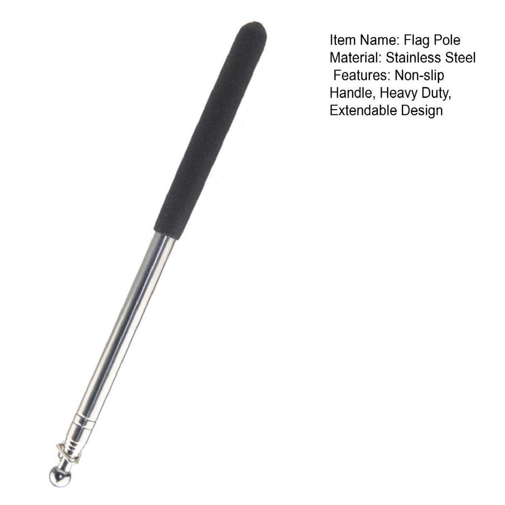 Yousheng 1,2/1,6 m Teleskop-Tourguide-Fahnenmast mit rutschfestem Griff, robuster, ausziehbarer Edelstahl-Fahnenmast für Lehrerzeiger