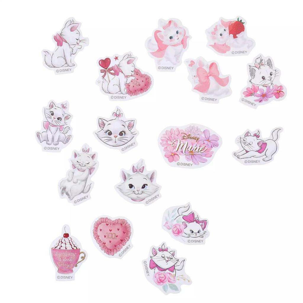 Disney Marie Sticker Flakes in Case with Chain Japan NEW Disney Store