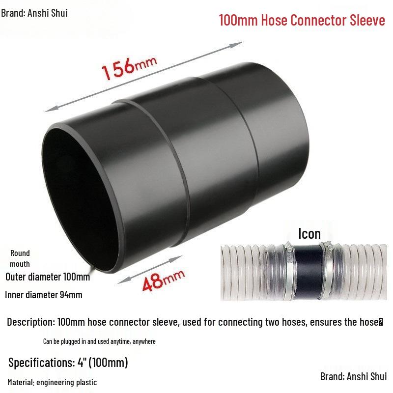 Industrial Vacuum Cleaner Accessories: Dust Collector Adapter, Belt Sander Dust Collector, Three-way Pipe Damper, Valve Crusher