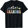 Grammy Gifts Women Wildflower Floral Design Grammy T-Shirt Women's Fashion Nana Gigi Grandma Tees Yaya Mimi Mother's Day Clothes