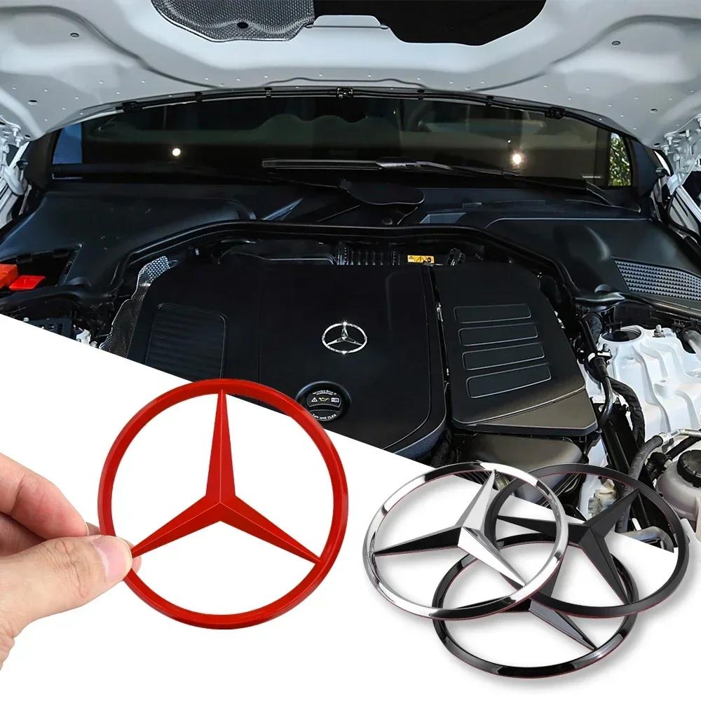 xmfk4 70mm 3D Metal Car Engine Badge Hood Emblem Decor Sticker For Mercede Benz S320 W164 W203 W204 W168 C180 E320 A200 CLA CLK CLS ML