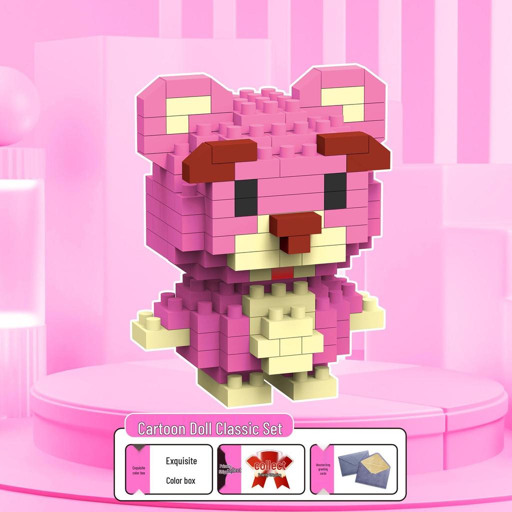 Figuras de Desenho Animado de Micro Partículas Compatíveis com LEGO - Brinquedo de Montagem Educacional para Crianças Caixa Surpresa Ornamentos