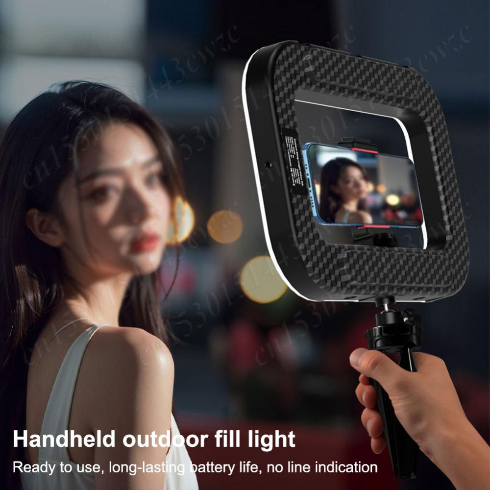 Multi-Purpose Square Fill Light Rechargeable Handheld Photography Lights Smart Bicolor Video Rig Selfie Lamps For Live Broadcast