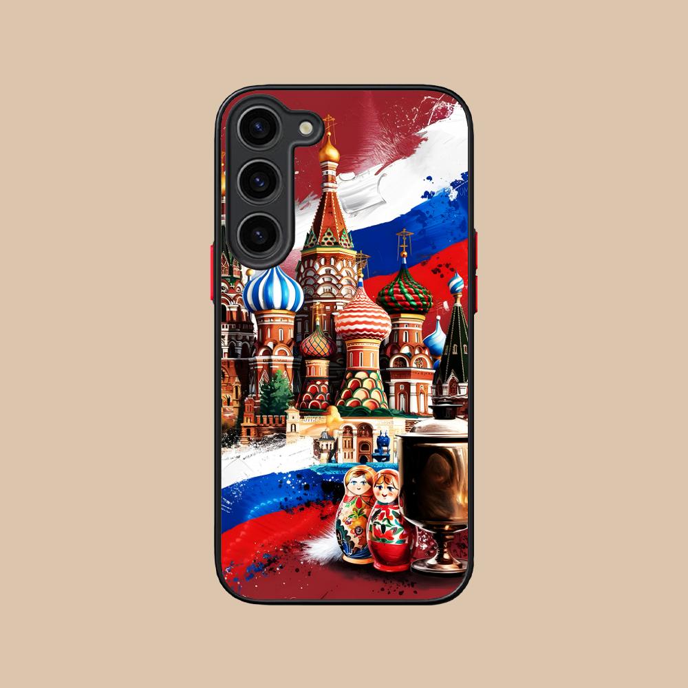 Russia Flag Silicone Mobile Phone Case for Samsung Galaxy S26 S25 S24 S23 S22 S21 Plus FE Ultra Colorful Cover