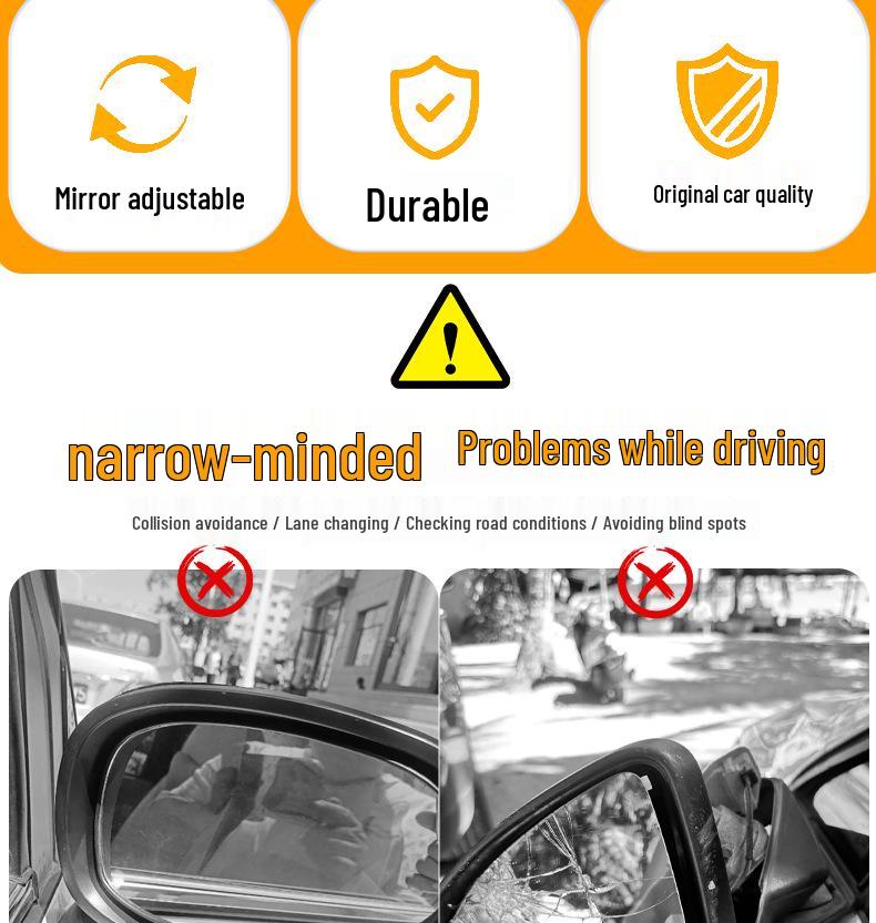 HD Rearview Mirror for Seagull Electric Four-Wheeler: Wide-View Convex Reversing Mirror
