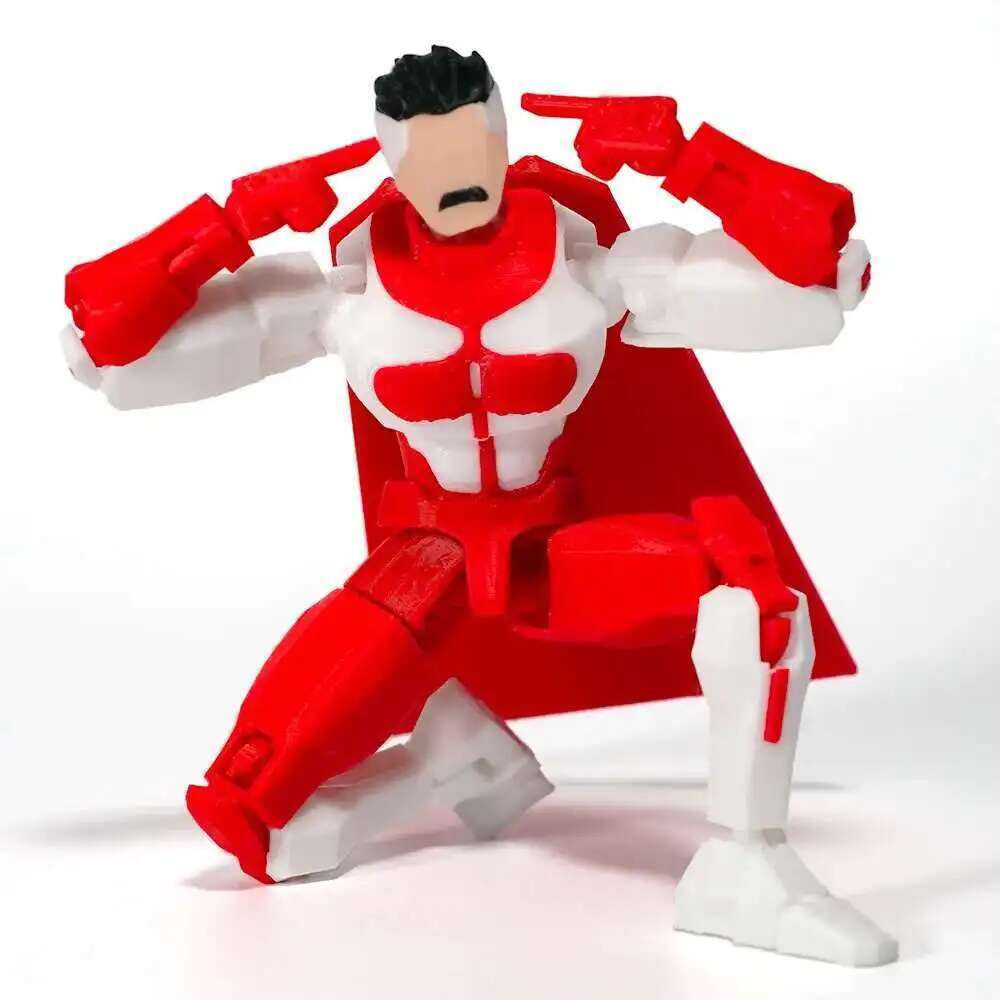 3D-gedruckte Superhelden Unbesiegbar 2.0 Anime Mehrgelenkige Shapeshift-Spielzeuge Actionfiguren Mannequin-Modell Ornamente Geschenke