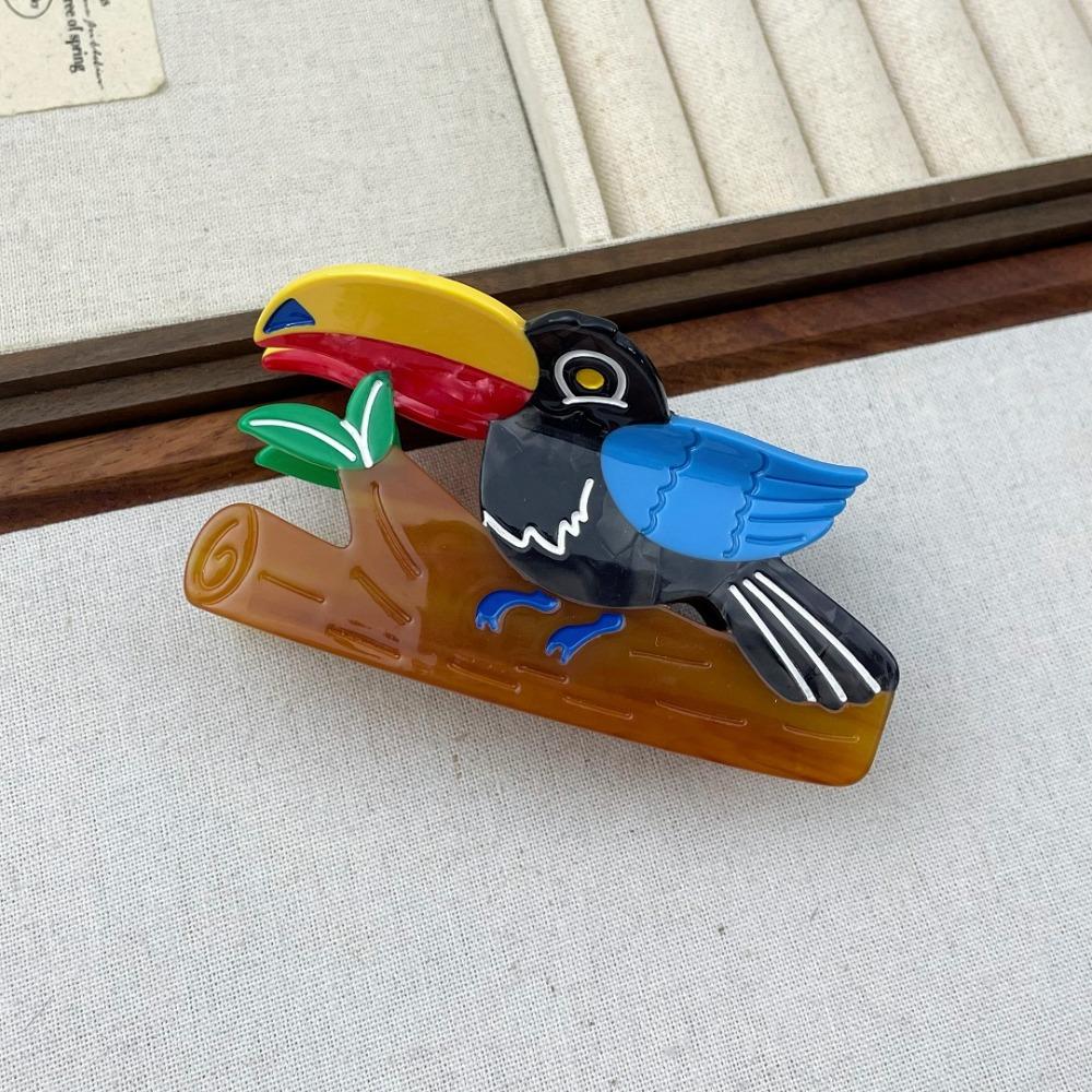 Headwear Cartoon Animal Hair Clip Puppy Geometry Shark Clip Funny Bear Acetate Hair Claw  Female