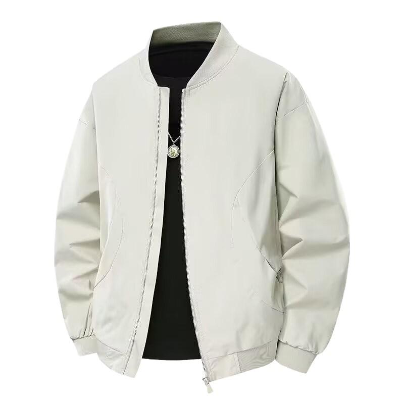 Men's American Style Cleanfit Quilted Harrington Bomber Jacket - Stand Collar, Autumn/Winter.